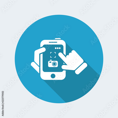 Smartphone icon. Photographing.