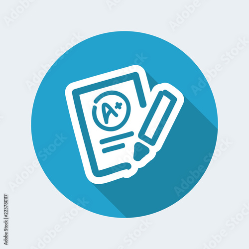 Excellent evaluation test icon