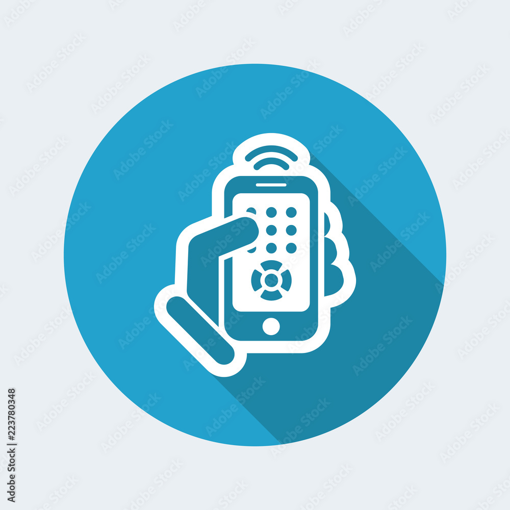 Smartphone remote control icon Smartphone remote control icon