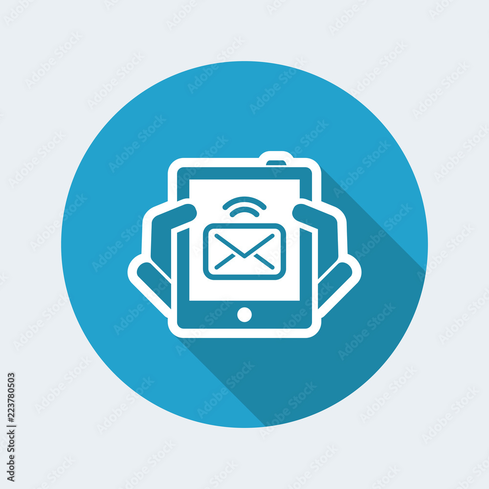 Tablet message icon