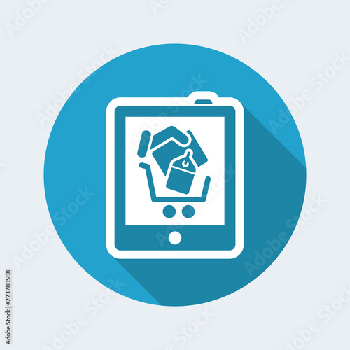 Free Download Shopping on tablet icon - GFXLoad