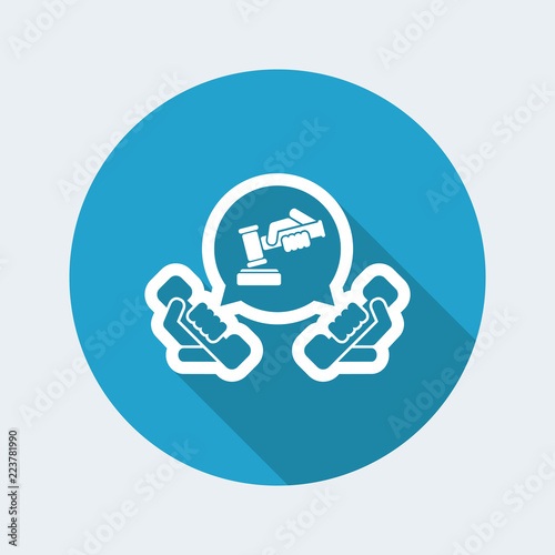 Legal assistance icon