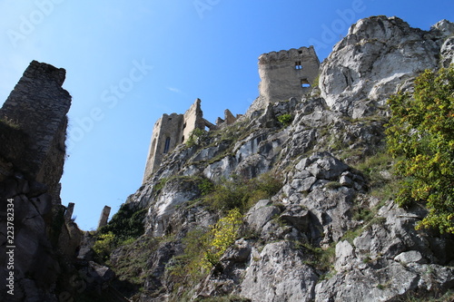 Walls of Beckov castle, Slovakia