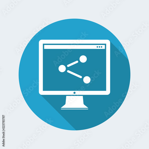 Network pc - Flat minimal icon