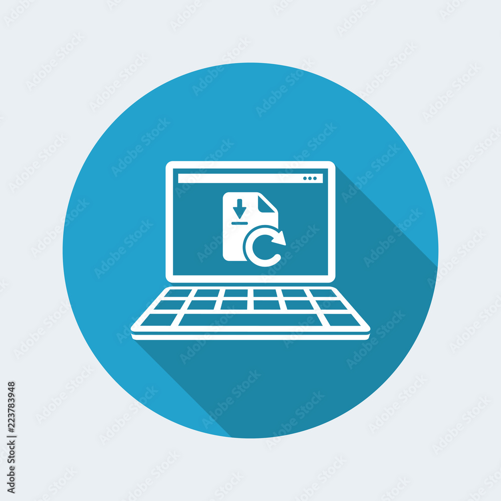 Download update file - Flat minimal icon Download update file - Flat minimal icon