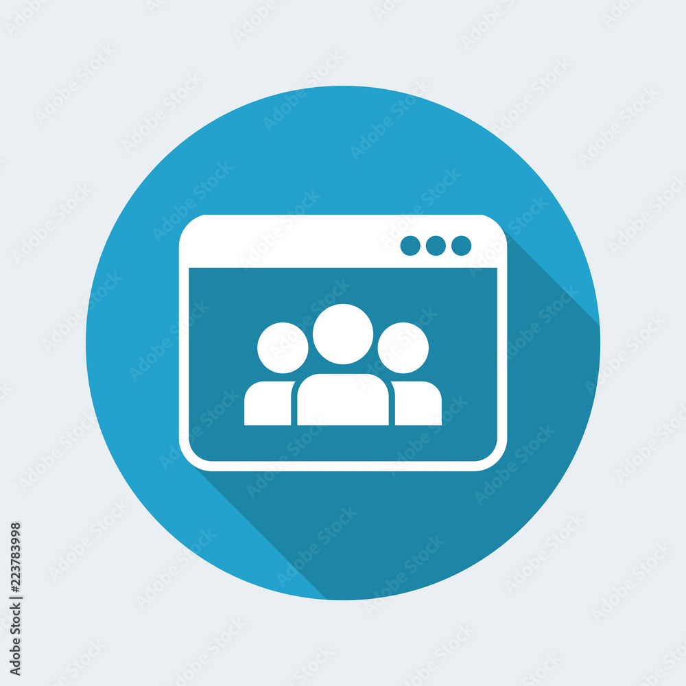 Chat window - Flat minimal icon Chat window - Flat minimal icon