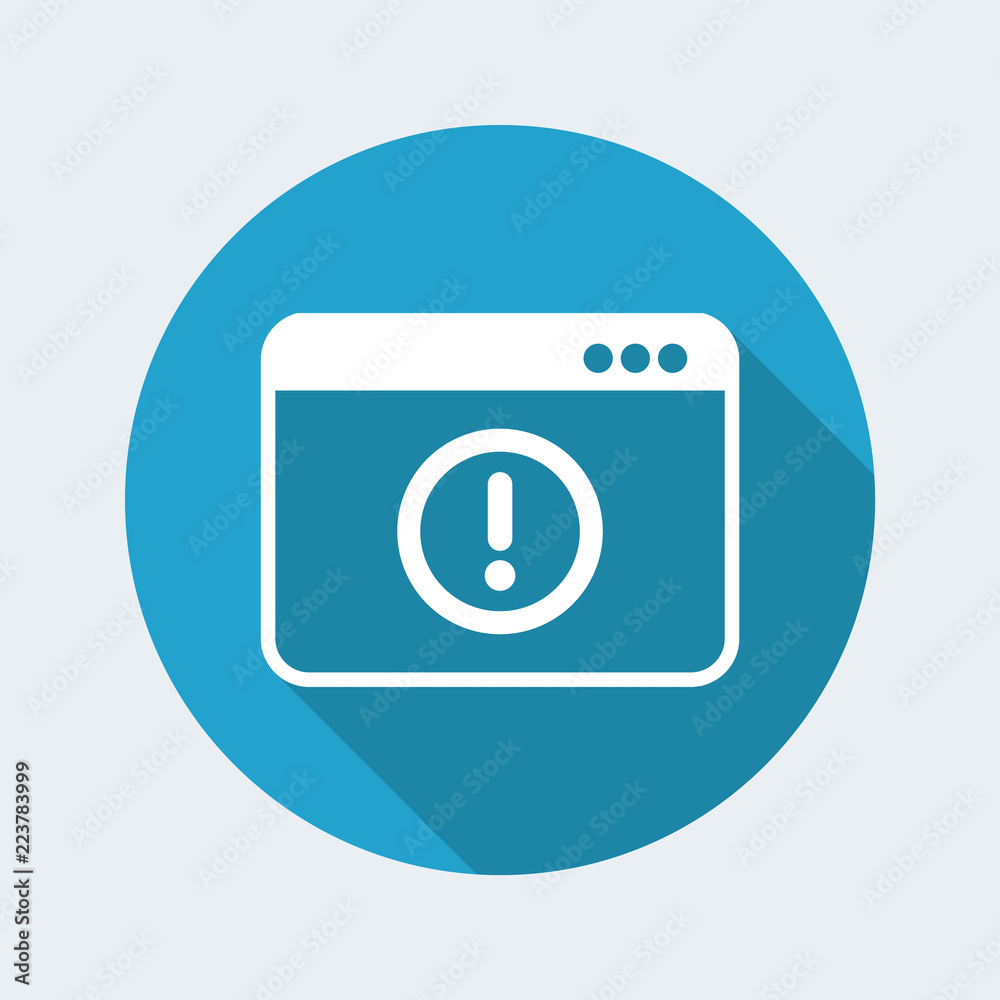 Alert window - Flat minimal icon Alert window - Flat minimal icon