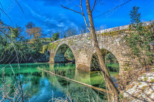 Ponte medieval de Fillaboa (San Lourenzo de Salvaterra, Pontevedra, España)) photo