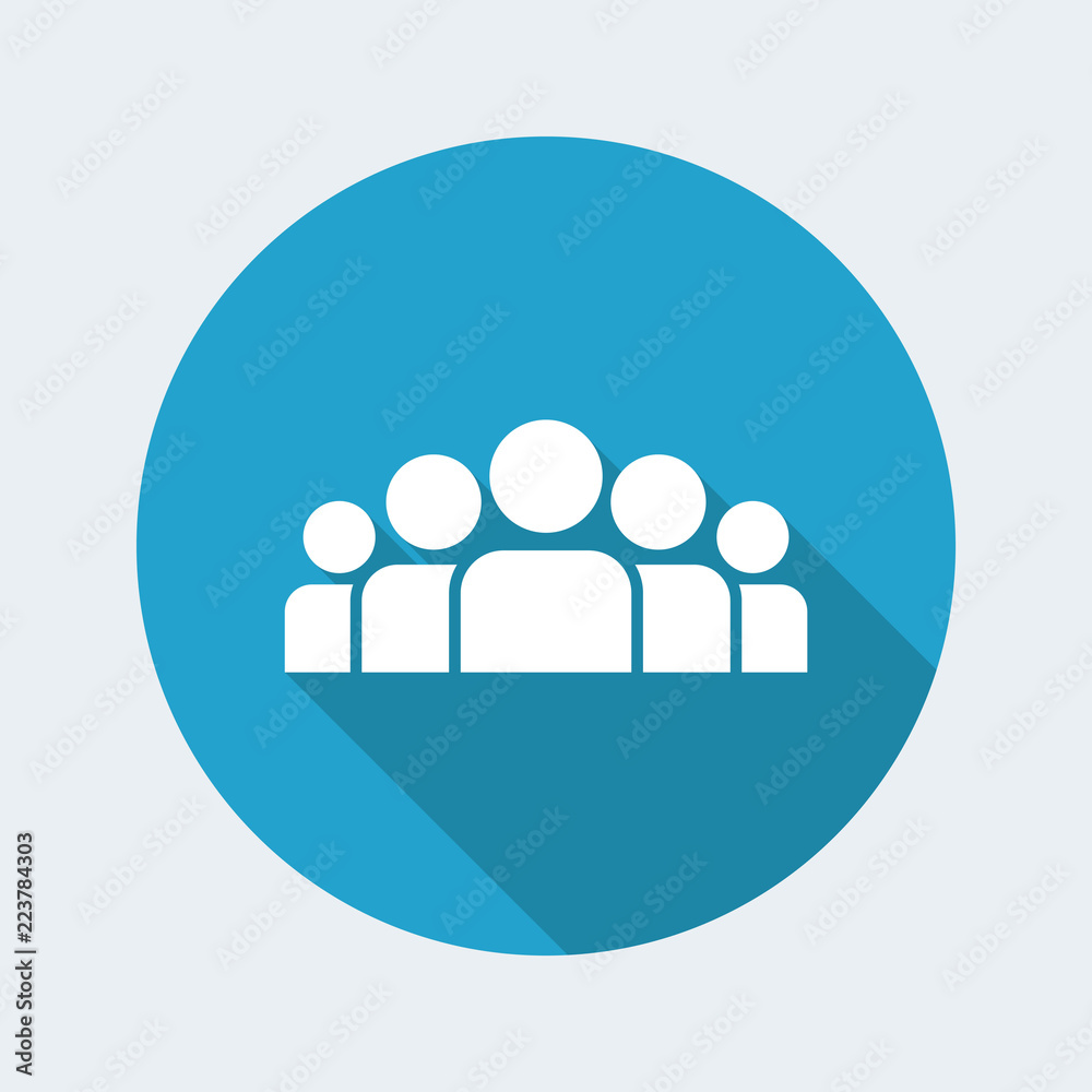 People group - Vector flat minimal icon People group - Vector flat minimal icon