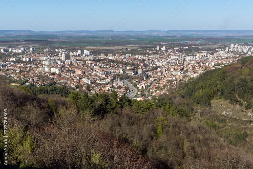 Panoramic view of city of Shumen, Bulgaria

