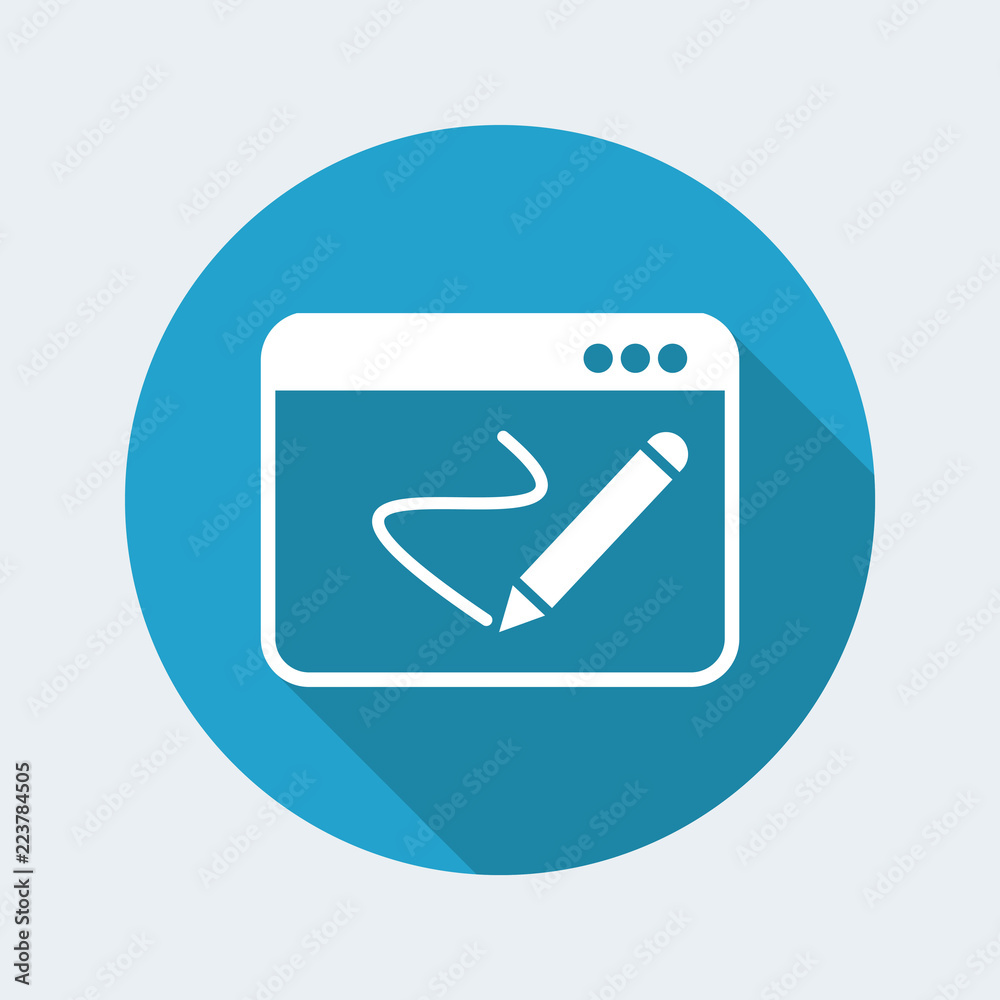 Designer application flat icon Designer application flat icon
