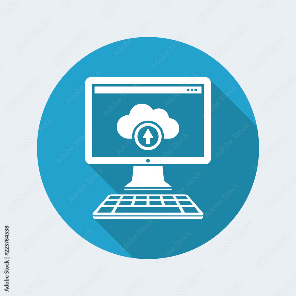 Data cloud flat icon Data cloud flat icon