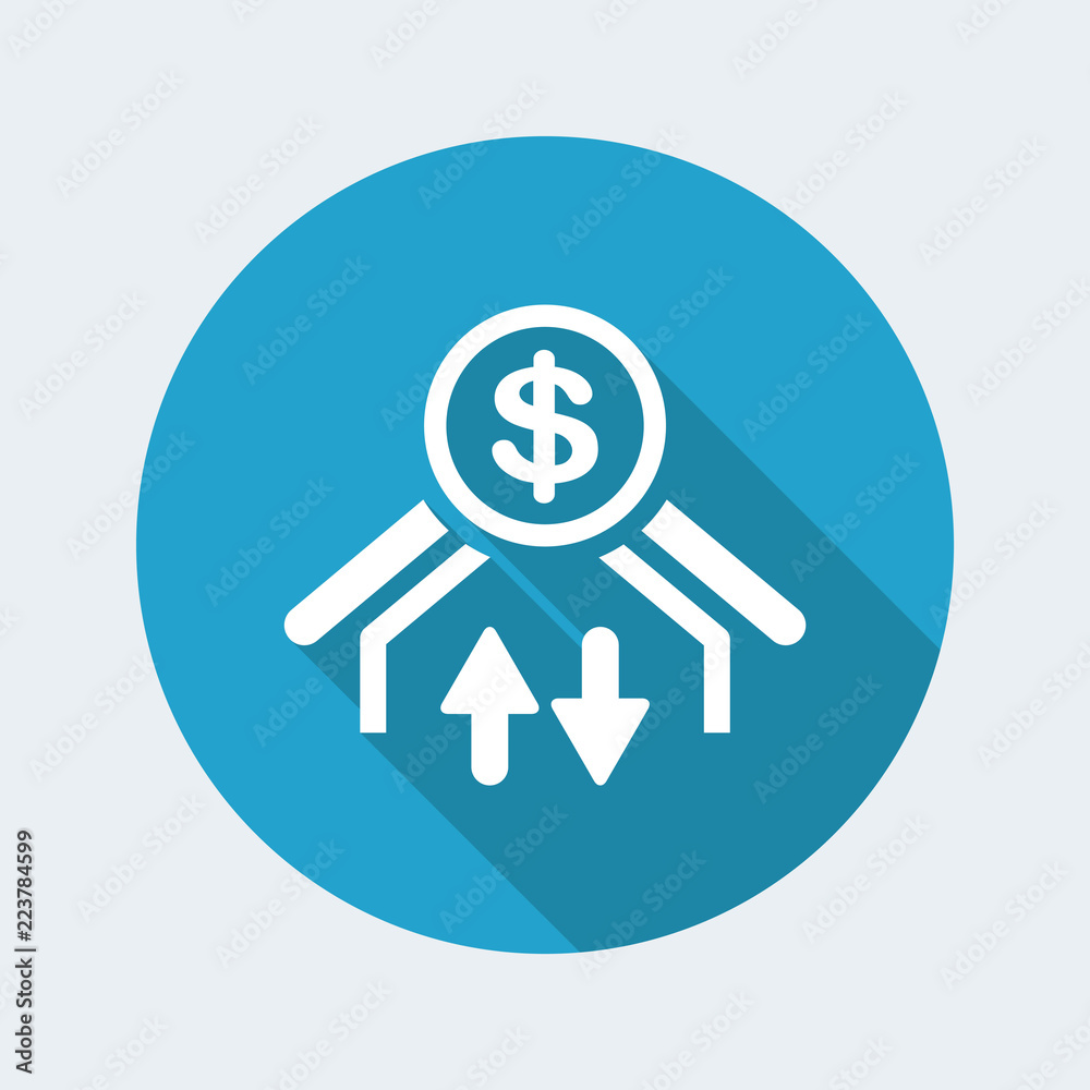 Money transfer icon - Dollars Money transfer icon - Dollars