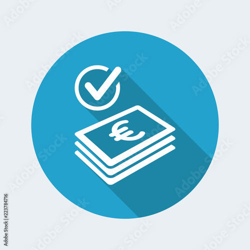 Checking payment icon - Euro