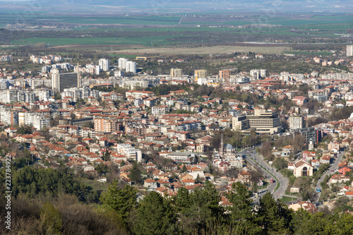 Panoramic view of city of Shumen, Bulgaria 