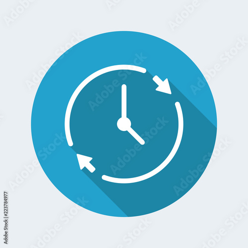 Time spending flat icon