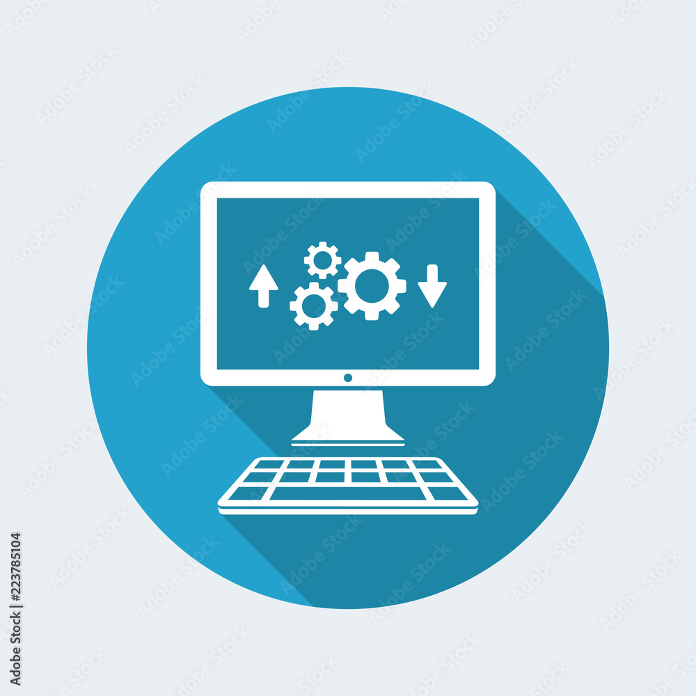 Computer transfer settings icon Computer transfer settings icon