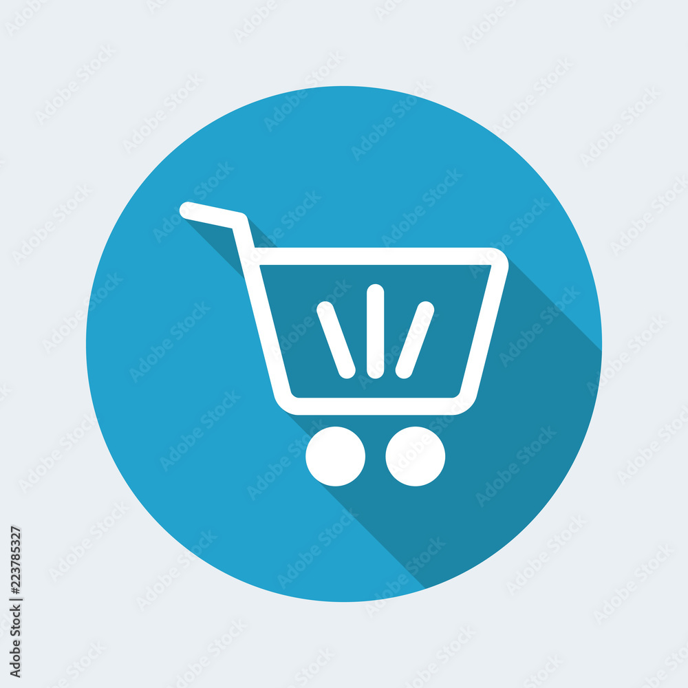 Shopping cart flat icon Shopping cart flat icon