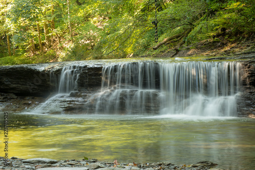 Waterfall on small creek in late summer at Wintergreen gorge