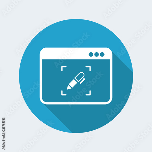 Customized computer services - Vector web icon