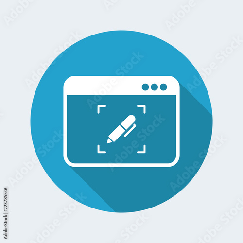 Customized computer services - Vector web icon