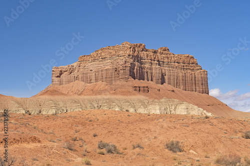 Isolated Butte in a Remote Desert