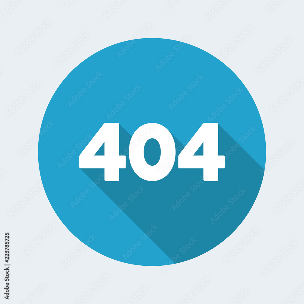 Error 404 concept - Minimal vector icon Error 404 concept - Minimal vector icon