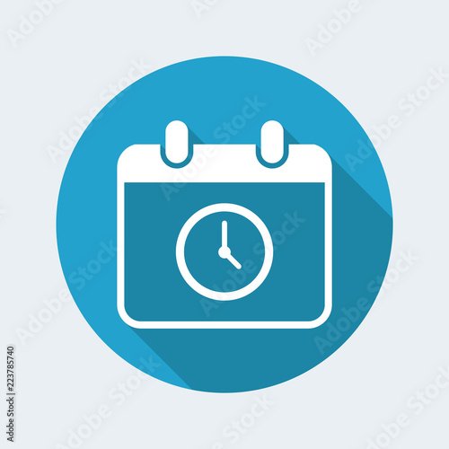 Appointment date and hour - Minimal vector icon