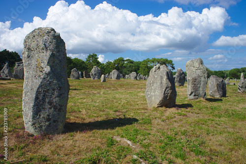Carnac, alignements de menhirs celtiques. Bretagne, morbihan. France