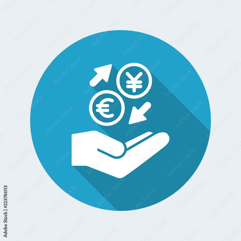 Money exchange services - Euro/JPY - Minimal icon