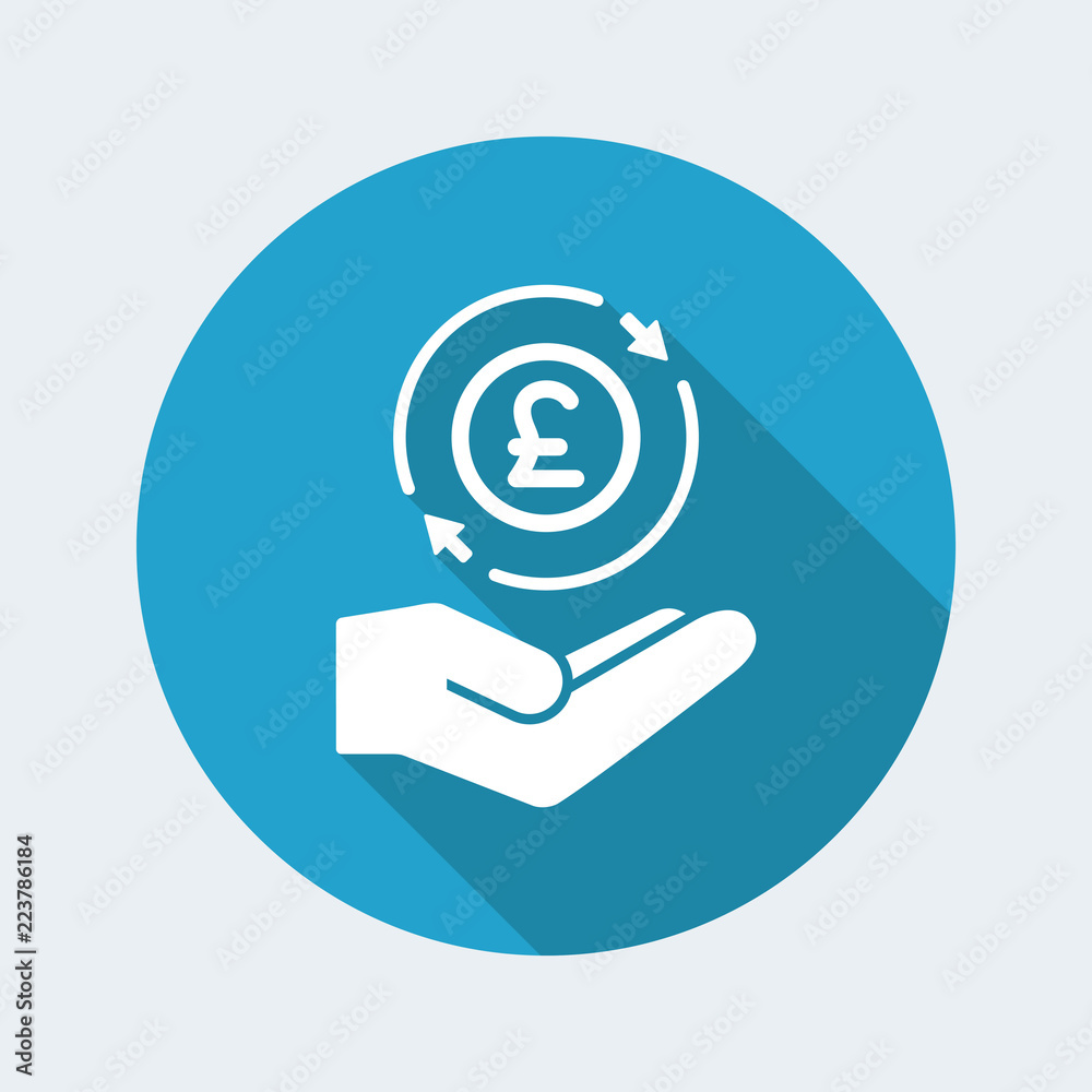 Money transfer service - Pound - Minimal icon Money transfer service - Pound - Minimal icon