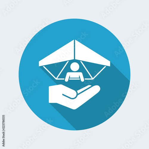 Hang glider concept - Minimal vector icon