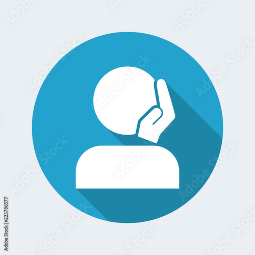 Caressing gesture - Vector minimal icon