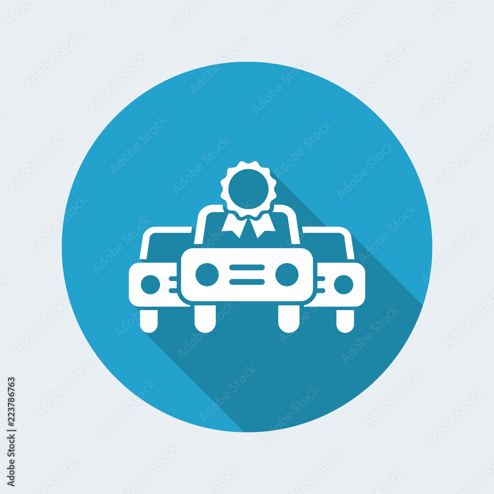 Car certificate concept - Vector icon Car certificate concept - Vector icon