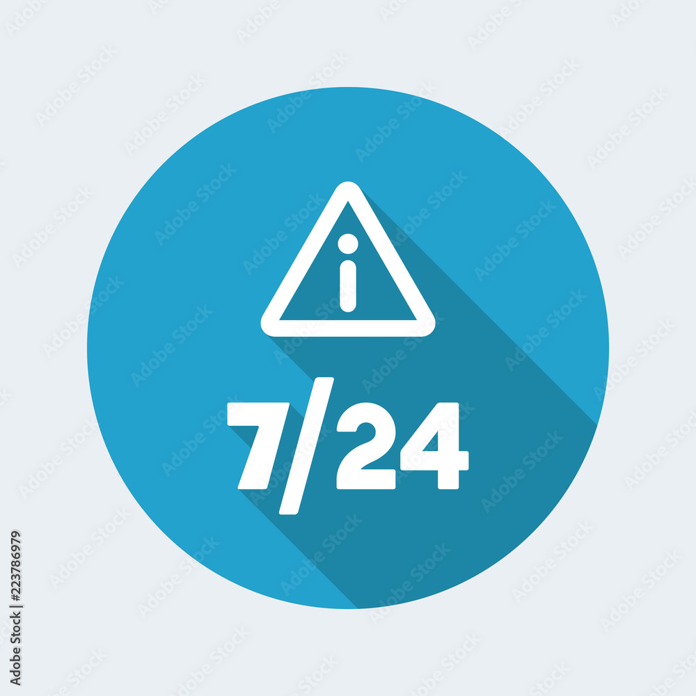 7/24 info services - Vector web icon 7/24 info services - Vector web icon