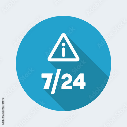 Free Download 7/24 info services - Vector web icon - GFXLoad