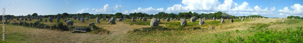 vue panoramique des alignements de menhirs de Carnac, Bretagne; Morbihan; France vue panoramique des alignements de menhirs de Carnac, Bretagne; Morbihan; France