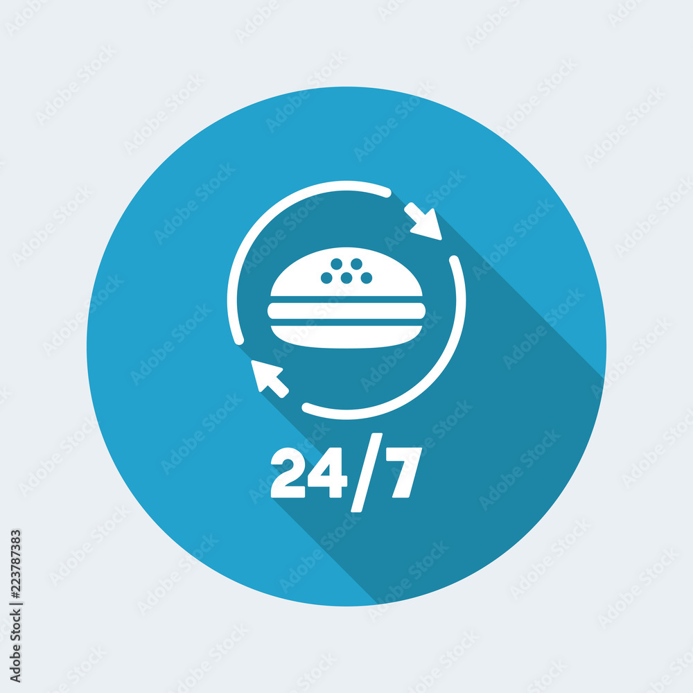 Fototapeta premium Fast-foood steady service - Vector flat icon