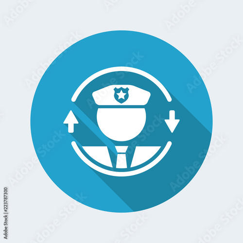 Full police and security service - Vector web icon