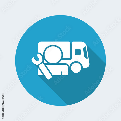 Truck assistance services - Vector web icon