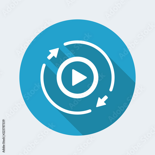 Steady multimedia services 24/7 - Vector web icon