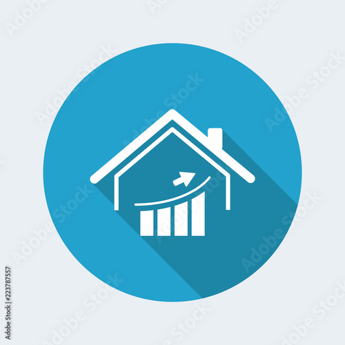 Real estate business trends - Vector web icon