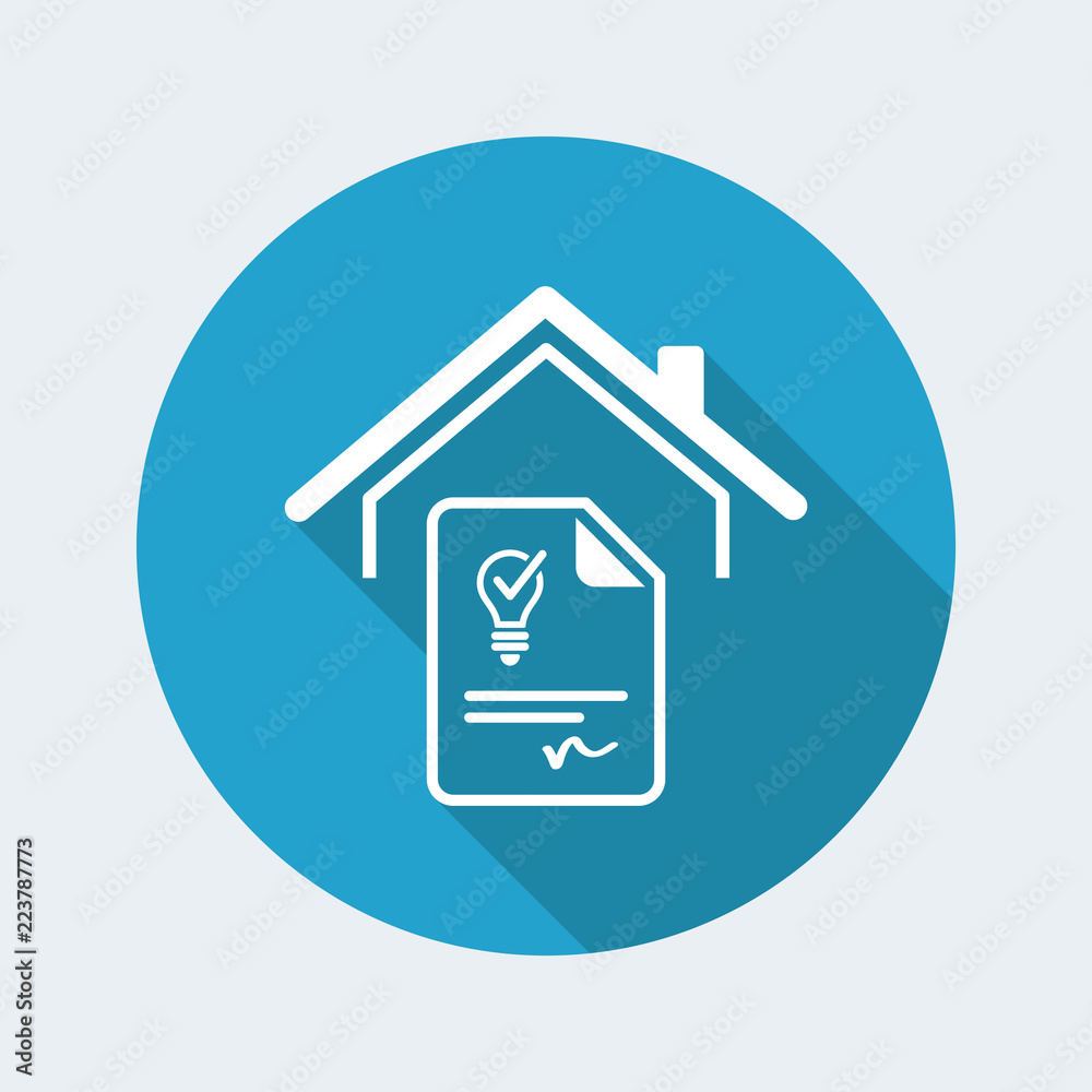 Agreement for the supply of electricity - Vector web icon Agreement for the supply of electricity - Vector web icon