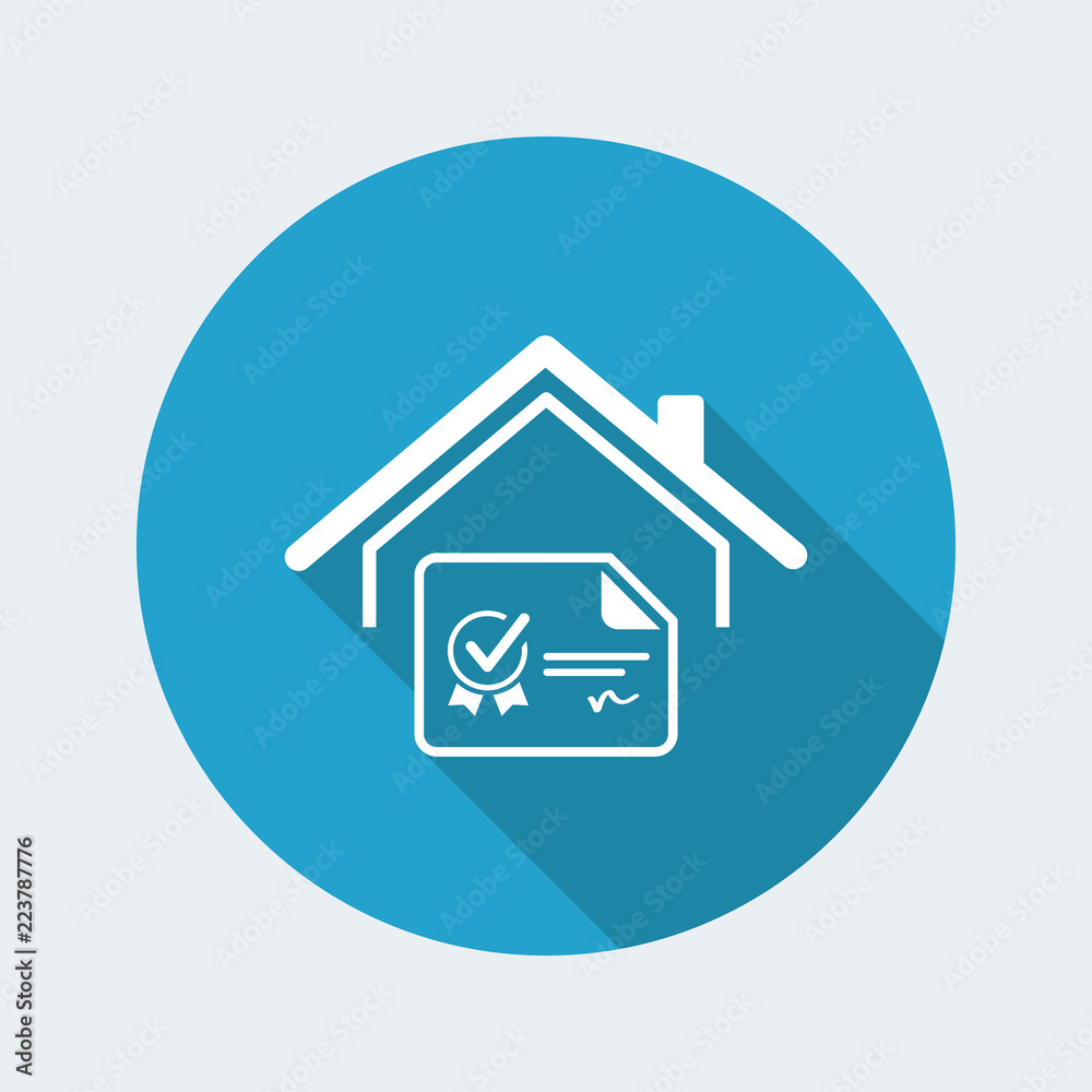 House certification - Vector web icon
