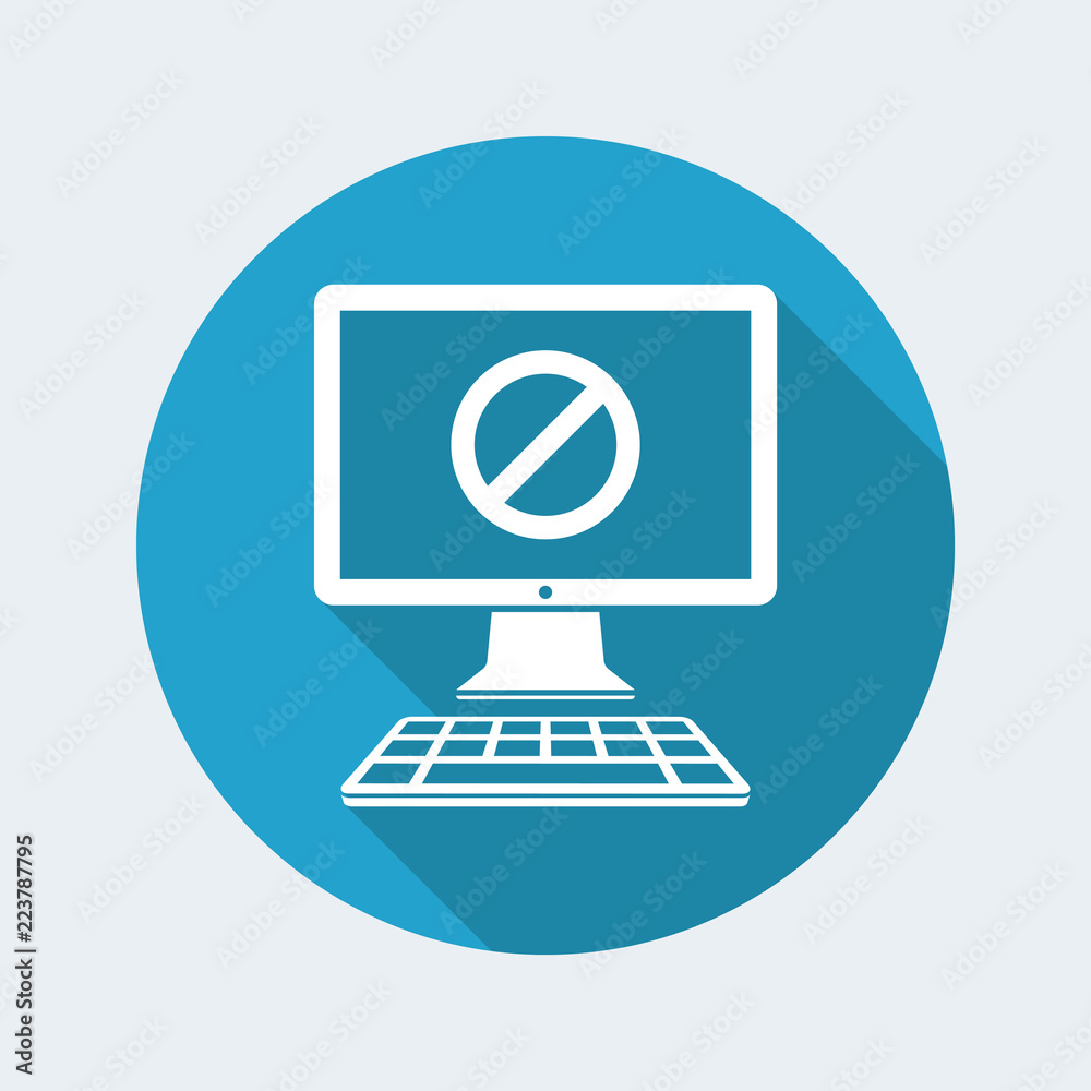 Forbidden access - Private area - Vector web icon Forbidden access - Private area - Vector web icon
