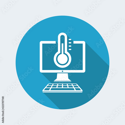 Computer temperature - Vector web icon