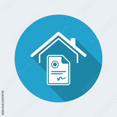 Home contract - Vector web icon