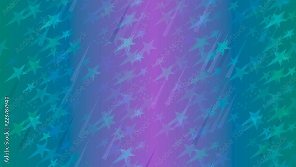 An abstract pattern of flying stars, triangular elements and circles. A bright element of the design of wallpaper, tiles, packaging, textiles, covers. An abstract pattern of flying stars, triangular elements and circles. A bright element of the design of wallpaper, tiles, packaging, textiles, covers.