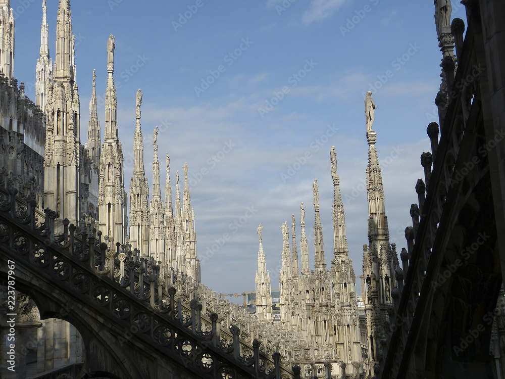Dachschräge am Dom zu Mailand
