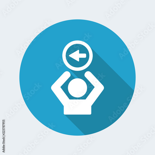 Backward service button - Vector web icon